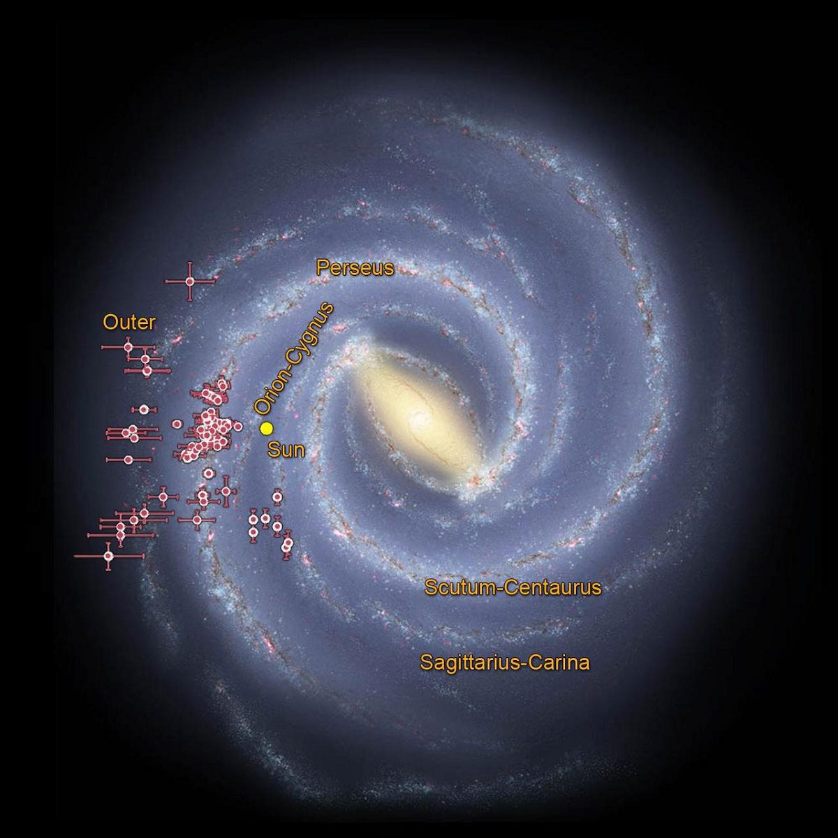Tracing the arms of our milky way galaxy - NASA photos on Silver Magazine www.silvermagazine.co.uk
