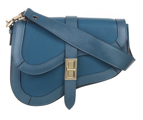 Dorothy Perkins AW19 Teal Blue Saddle Bag £25 fashion on Silver Magazine www.silvermagazine.co.uk