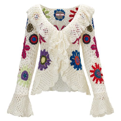 Joe Brown crochet top £45 seventies fashion on Silver Magazine www.silvermagazine.co.uk