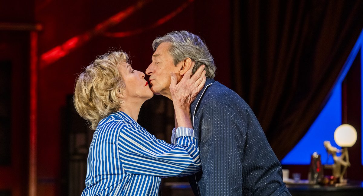 Patricia Hodge as Amanda and Nigel Havers as Elyot in Private Lives for Silver Magazine www.silvermagazine.co.uk