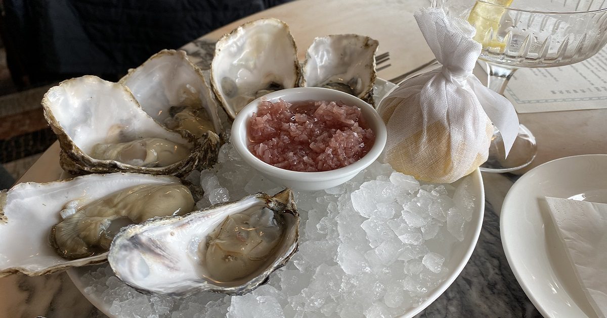 Native rock oysters - six for £18 - Beach House review Silver Magazine
