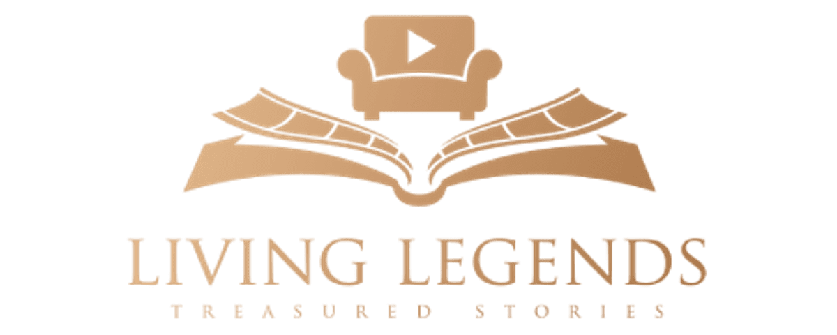 A Living Legends logo written in gold with a white background.