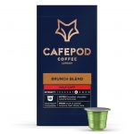 A packet of CafePod half caff brunch blend pods