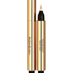 A gold concealer tube, with black writing.