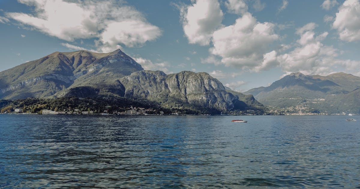 Stunning Lake Como view, with mountains overlooking clear water.